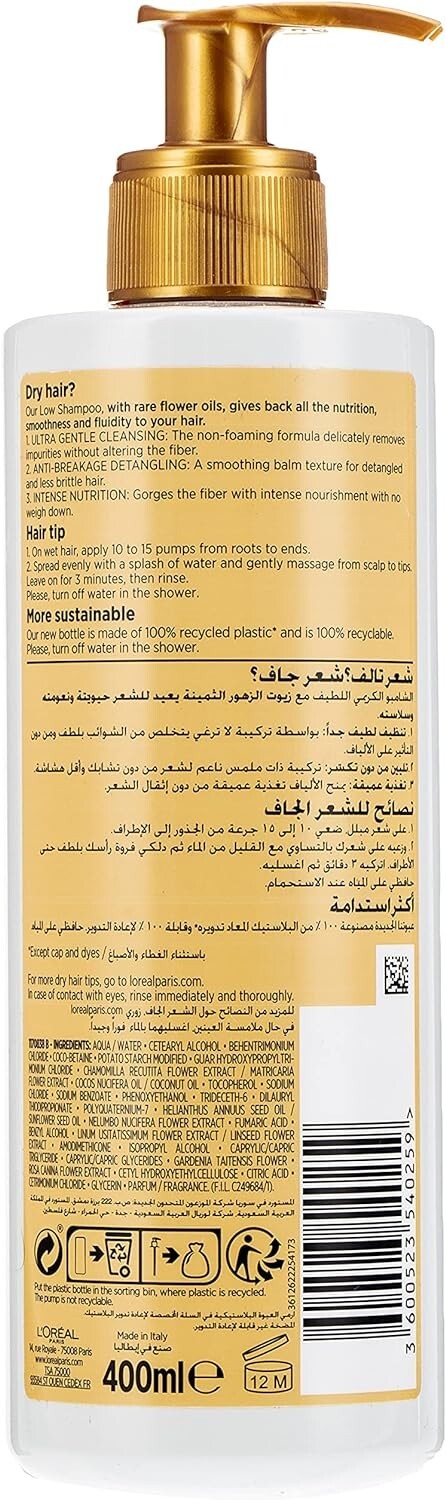 L'Oréal Paris Elvive Extraordinary Oil Low Shampoo No Foam For Dry Hair 400 ml4