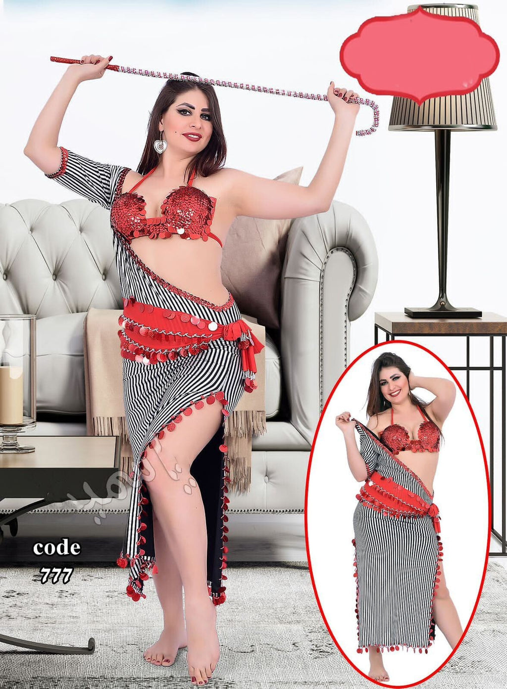 3 Piece Hot Egyptian Belly Dance Dress Oriental Galabeya Bra &Dancing Scarf0