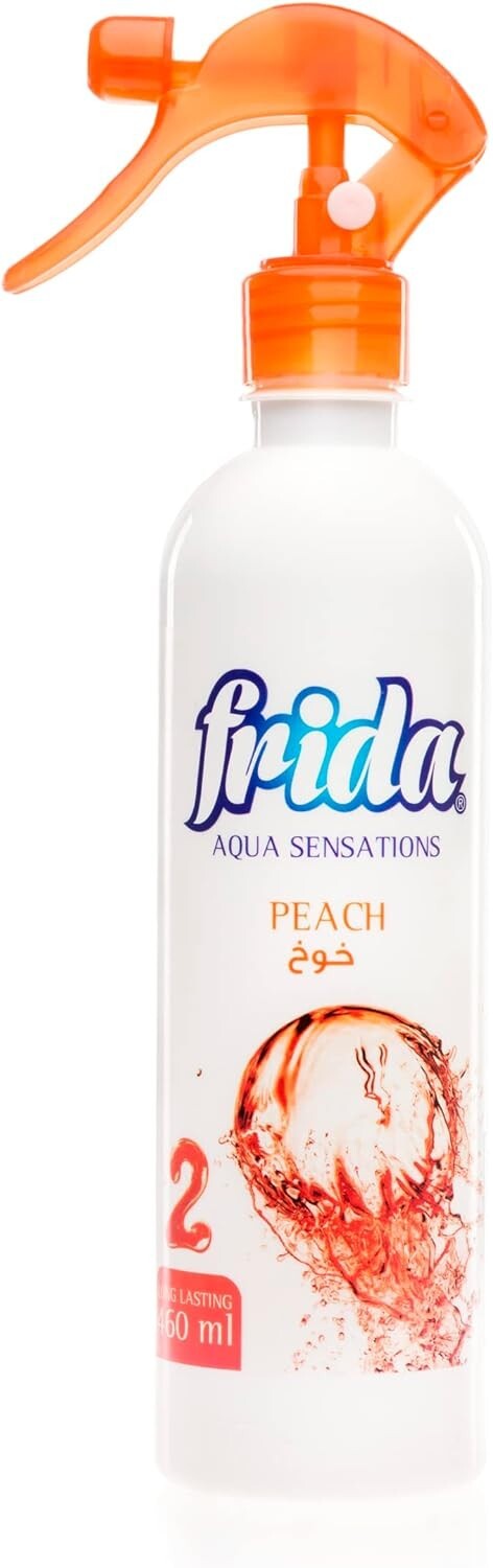 2 Frida Spray Air Freshener Long Lasting Peach Fragrance Aqua Sensation 460 ml2