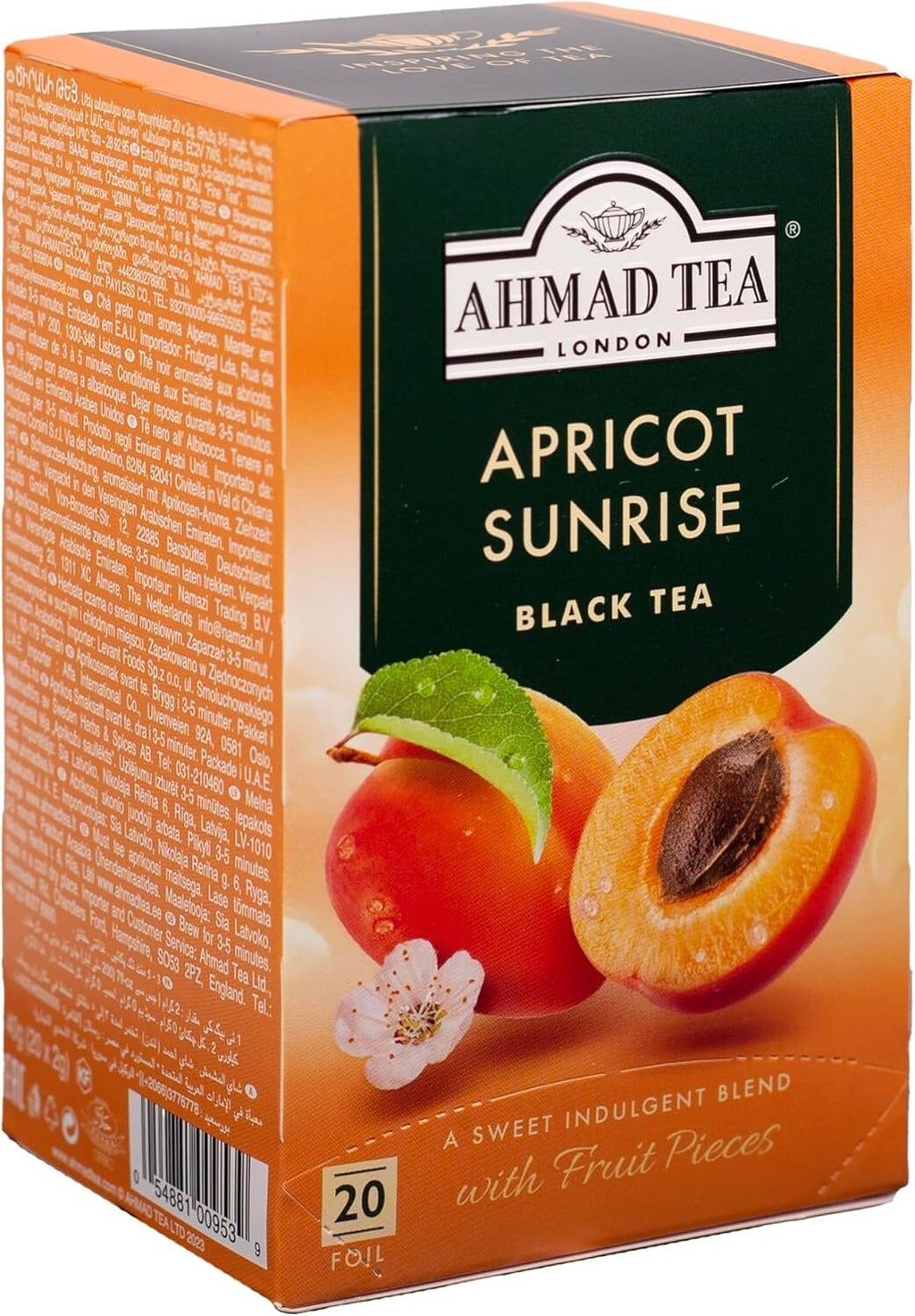 Ahmad Tea London Apricot Sunrise Fruit Black Tea 160 Foil4