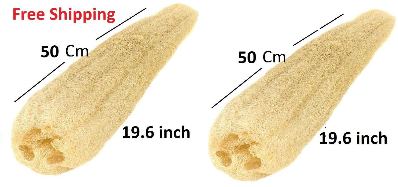 6 Extra Large 100% Organic Egyptian Loofah Natural Body Scrubber Skin Exfoliate5