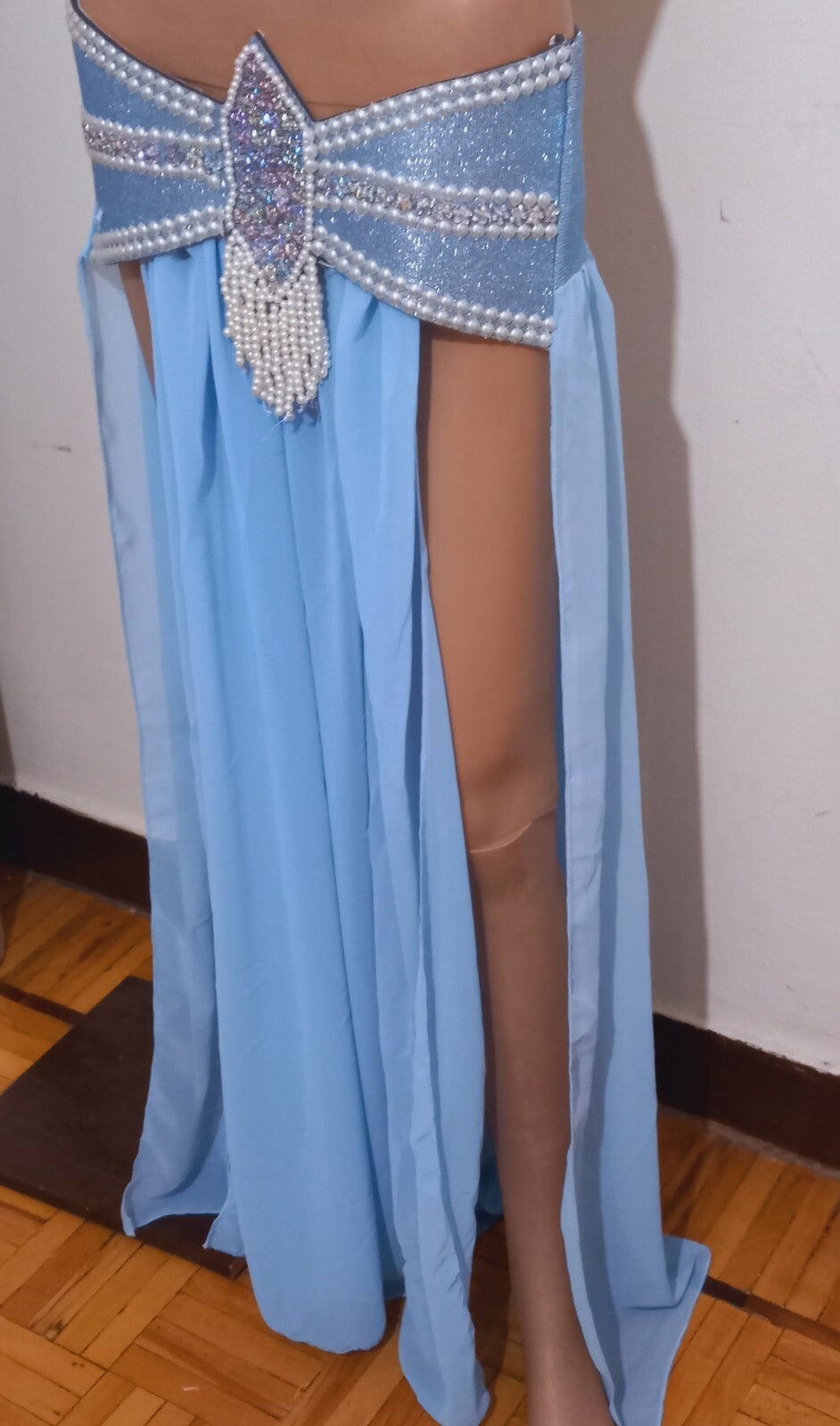 Professional Handmade Egyptian Bellydance Dress Embroidered Dancing Bra& Skirt  11