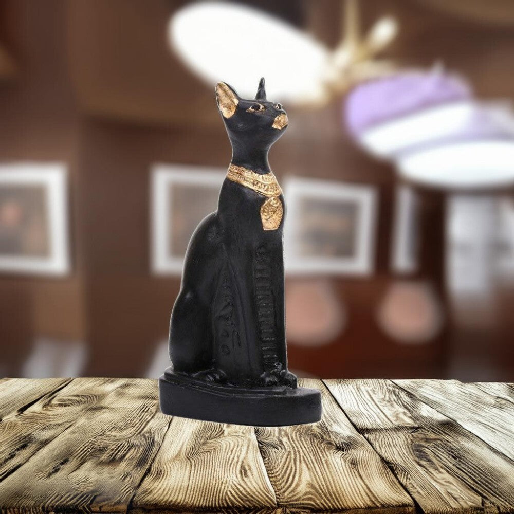 Black Bastet Cat Ancient Egyptian Goddess Statue Museum Replica With Certificate5