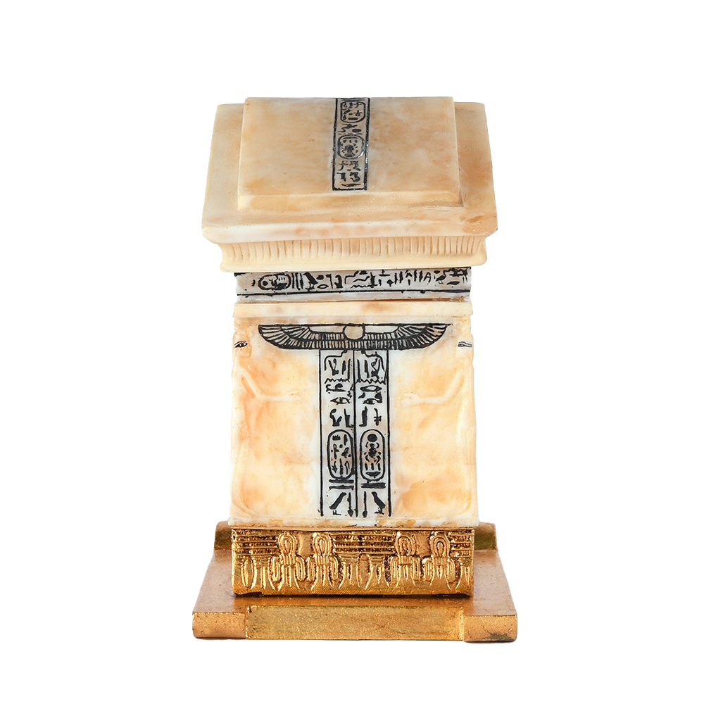 Alabaster  Canopic Shrine of Tutankhamun Handmade Masterpiece Museum Replica1