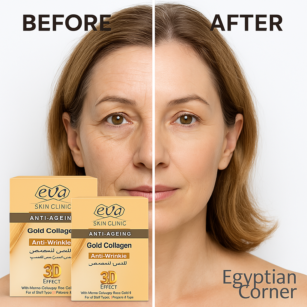 Eva Skin Clinic Anti Aging Gold Collagen Cream Anti Wrinkle 3D Effect 2 Box 50ml4
