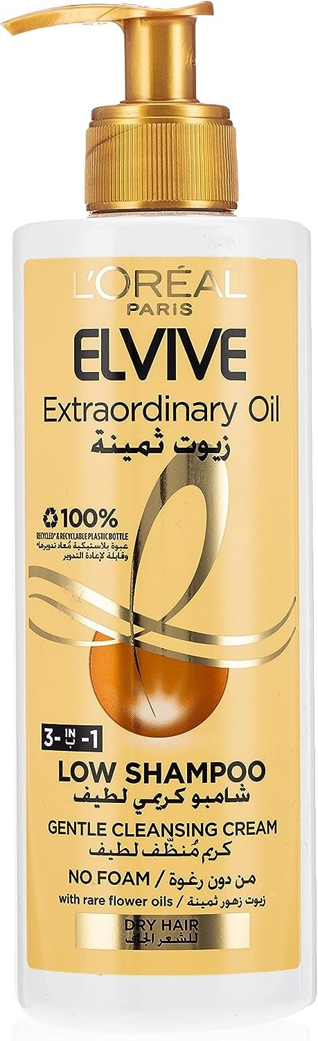 L'Oréal Paris Elvive Extraordinary Oil Low Shampoo No Foam For Dry Hair 400 ml0