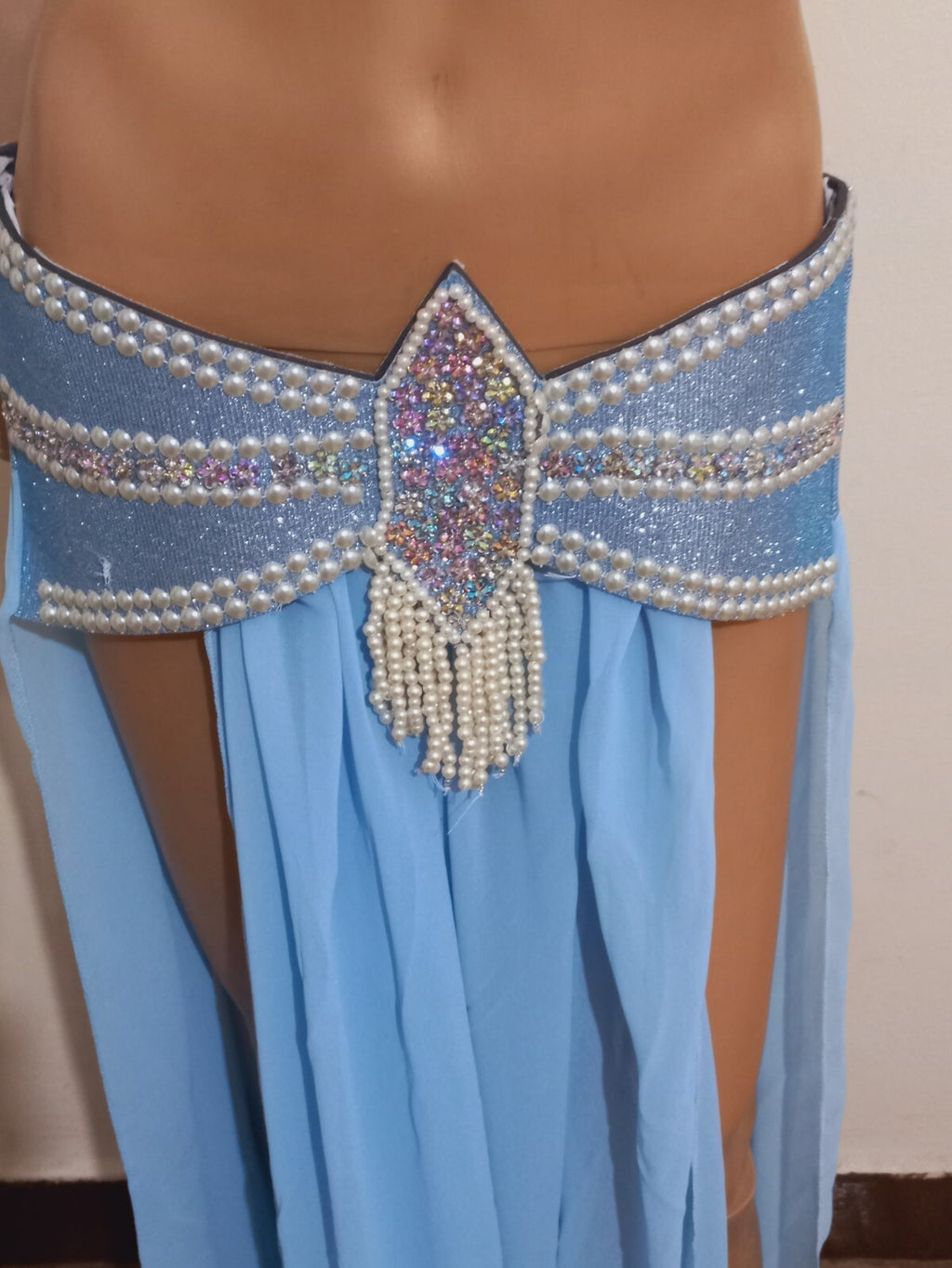 Professional Handmade Egyptian Bellydance Dress Embroidered Dancing Bra& Skirt  12