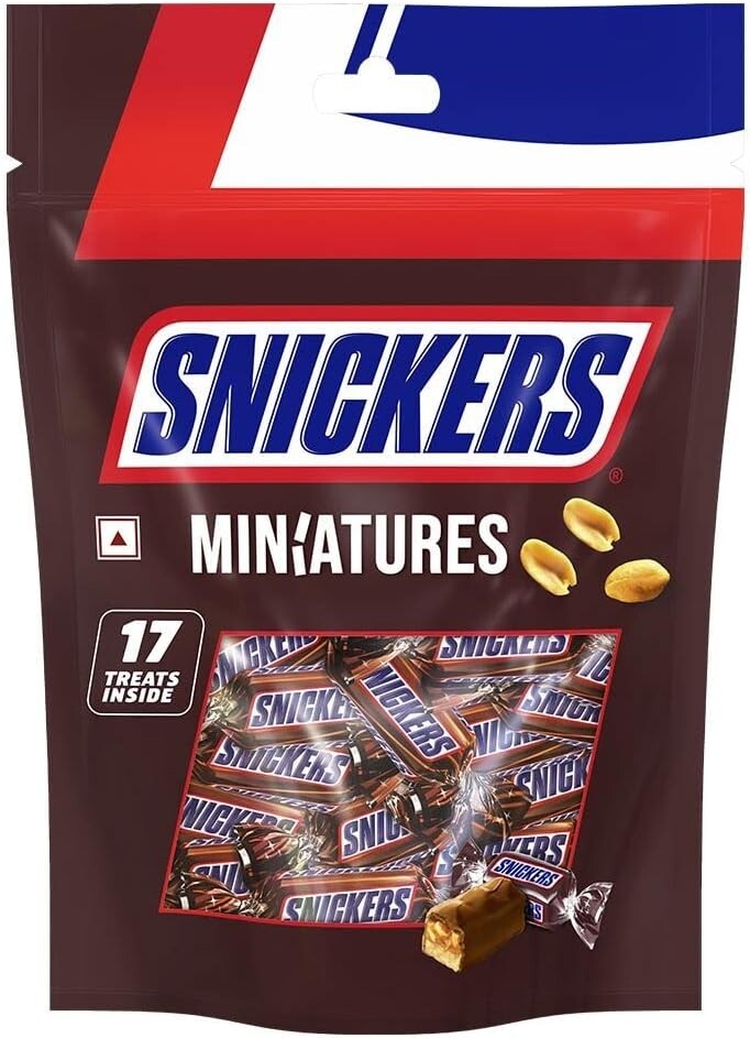 6 X Snickers Miniatures Peanuts Milk Chocolate 150 g Sweet Snack Fast Shipping1