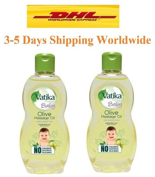 2ْX Vatika Baby Oil Olive Natural Oil Massage Gentle Nourishment 100 ml Each0