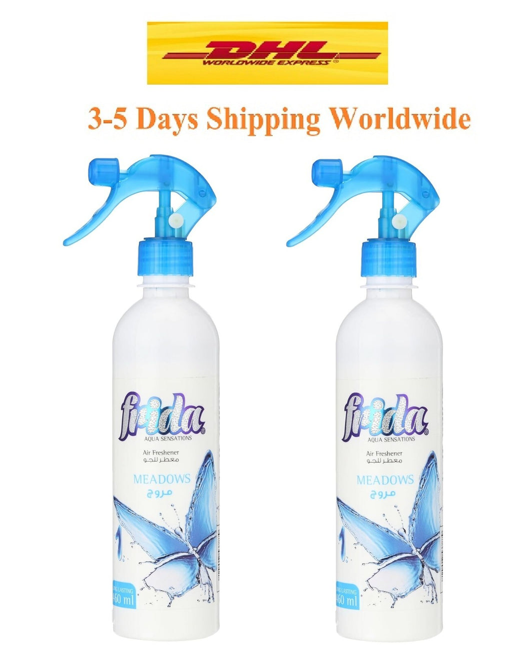 2 Frida Spray Air Freshener Long Lasting Meadows Fragrance Aqua Sensation 460 ml0