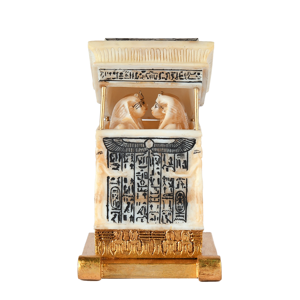 Alabaster  Canopic Shrine of Tutankhamun Handmade Masterpiece Museum Replica4