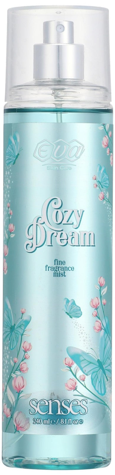 2 Eva Skin Care Senses Body Splash Cozy Dream Sherry coconut Rose Fragrance 240m2