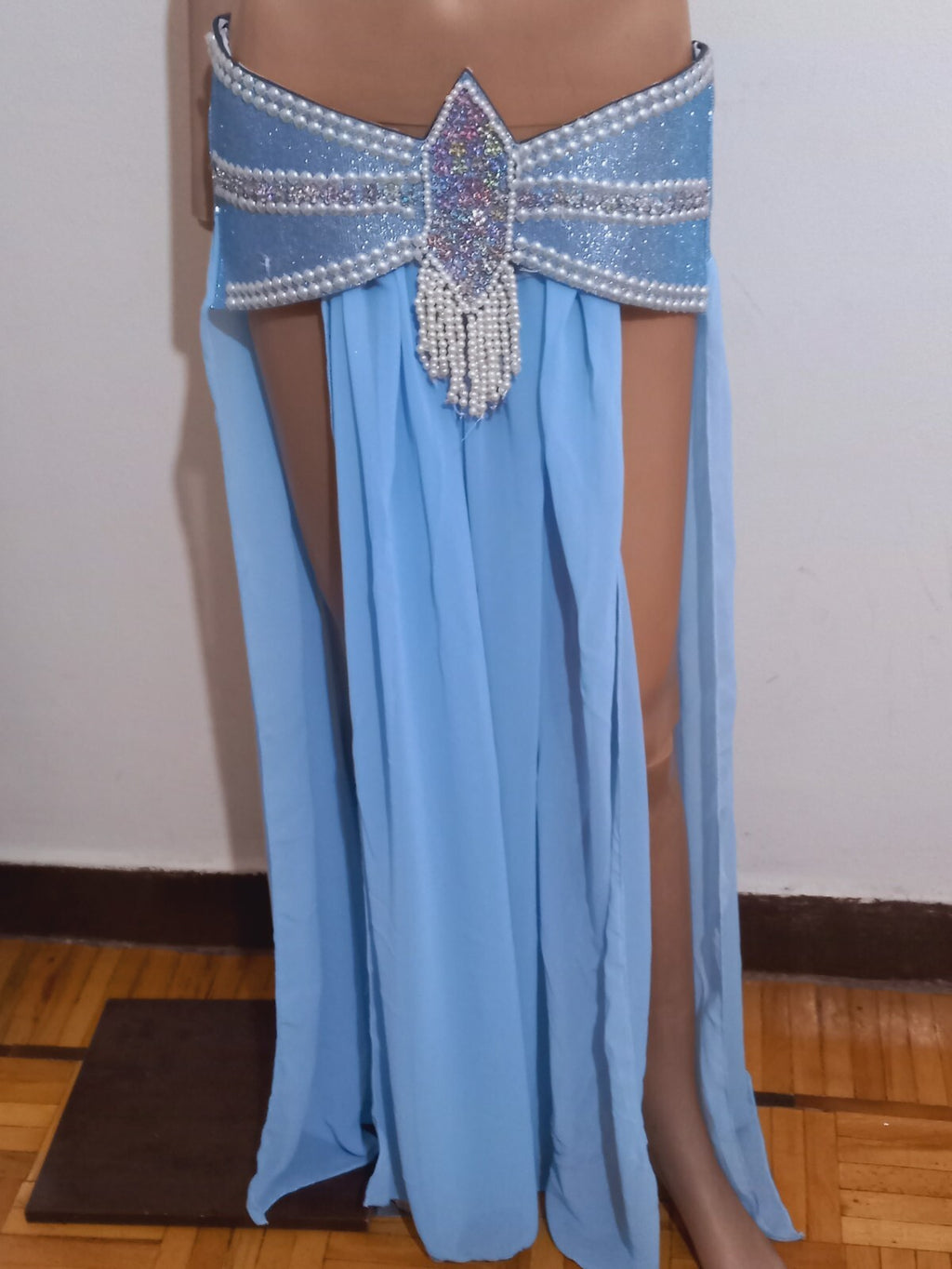 Professional Handmade Egyptian Bellydance Dress Embroidered Dancing Bra& Skirt  6