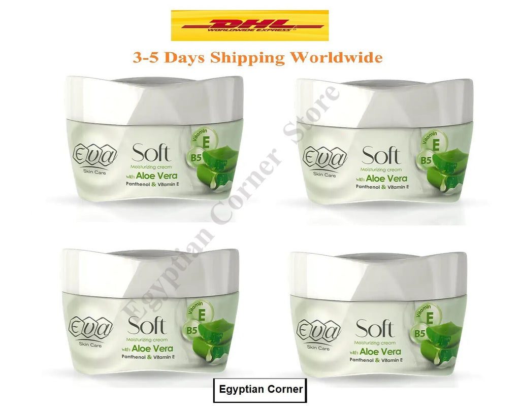 4x Eva Skin Moisturizing Cream With Aloe Vera Panthenol Extreme Soften Skin 50 g0