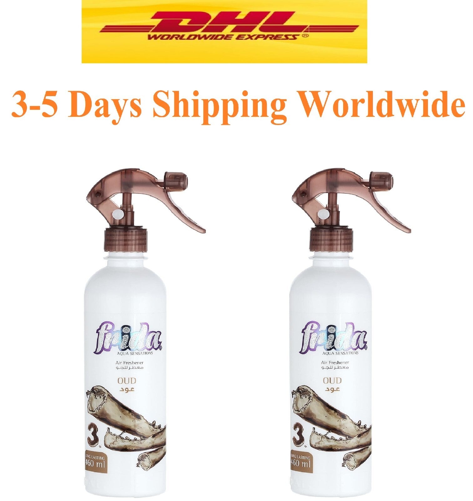 2 Frida Spray Air Freshener Long Lasting Oud Fragrance Refresh Aqua Feel 460 ml0