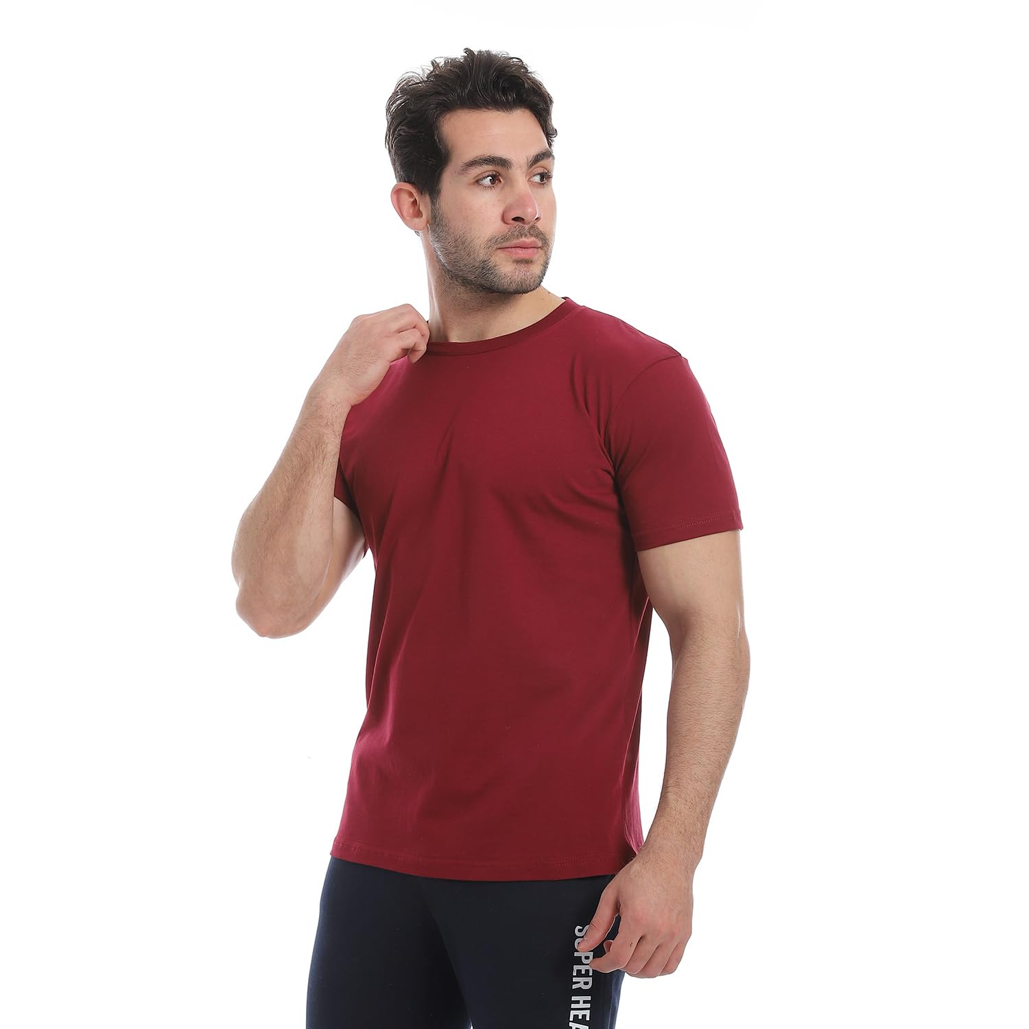 Andora Mens Solid Pattern Half Sleeve Western