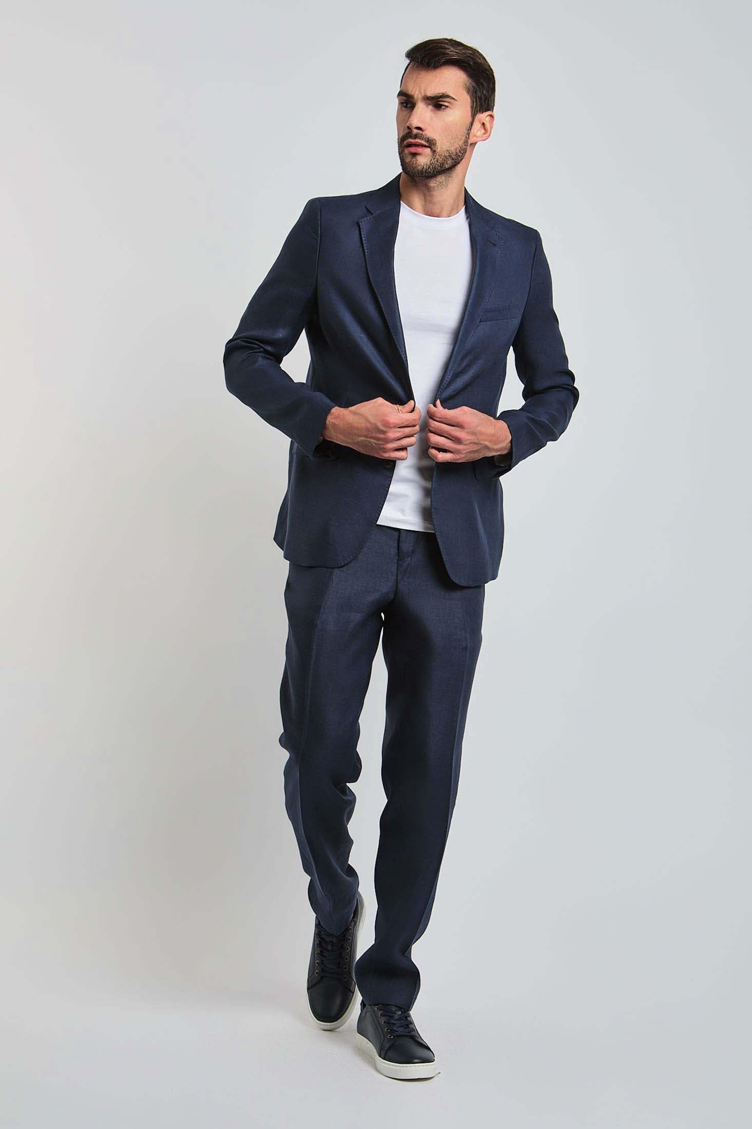 DALYDRESS Mens Fancy Regular Fit Linen Suit Blazer DDMxx001599 Blazer