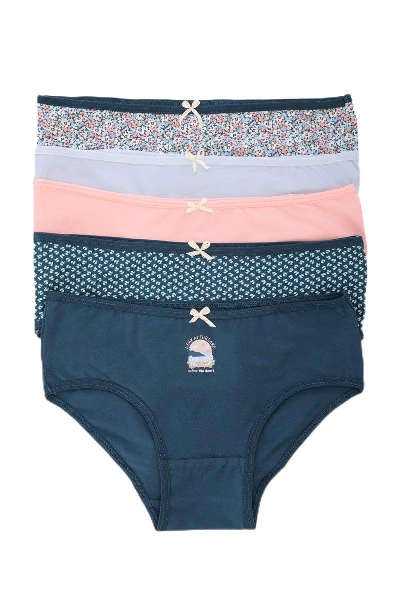 Carina Women Pack of 5 Colored Brief Panties