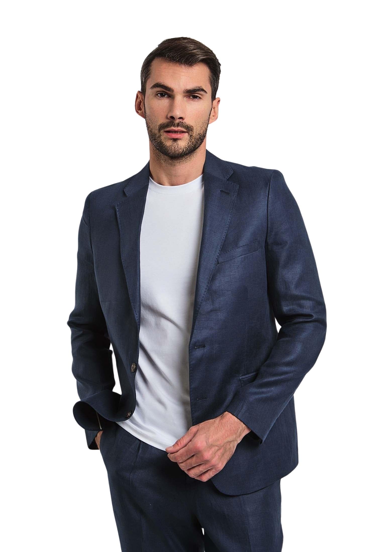 DALYDRESS Mens Fancy Regular Fit Linen Suit Blazer DDMxx001599 Blazer