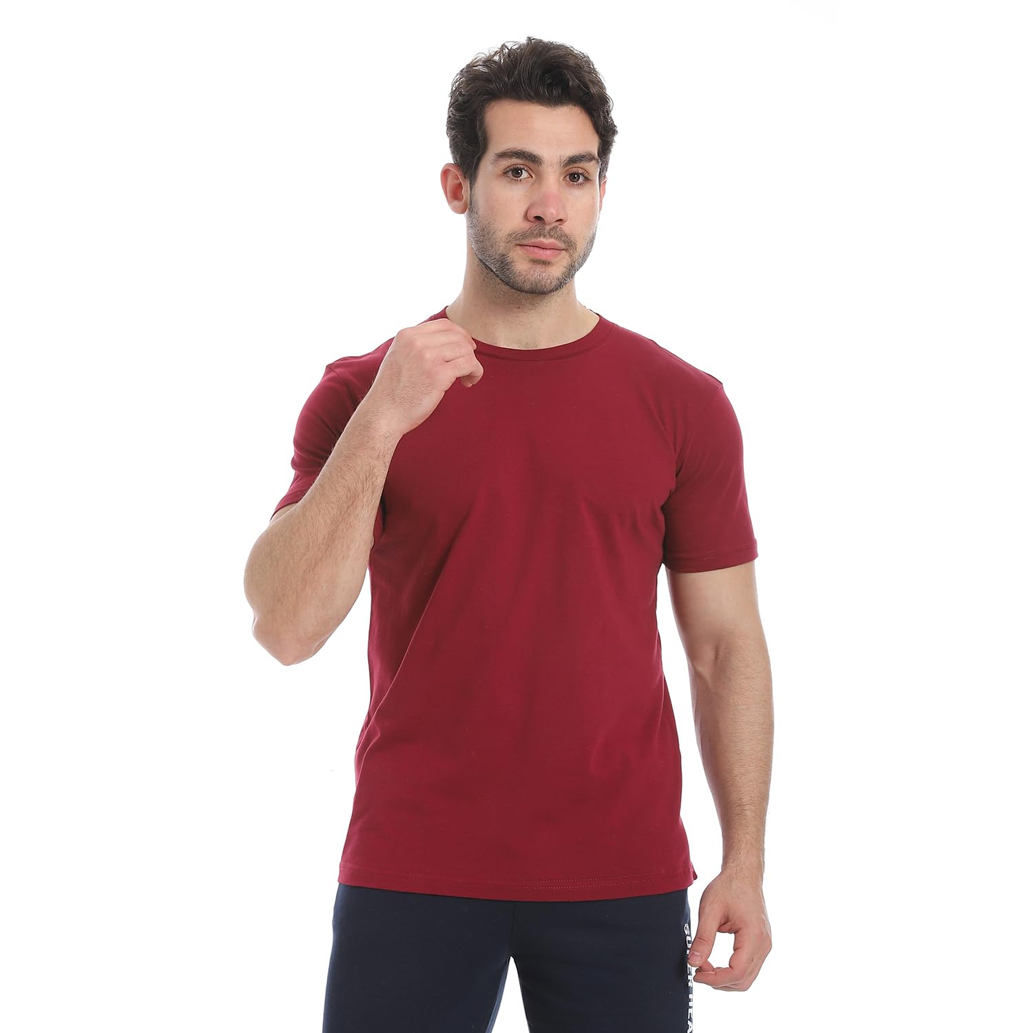 Andora Mens Solid Pattern Half Sleeve Western