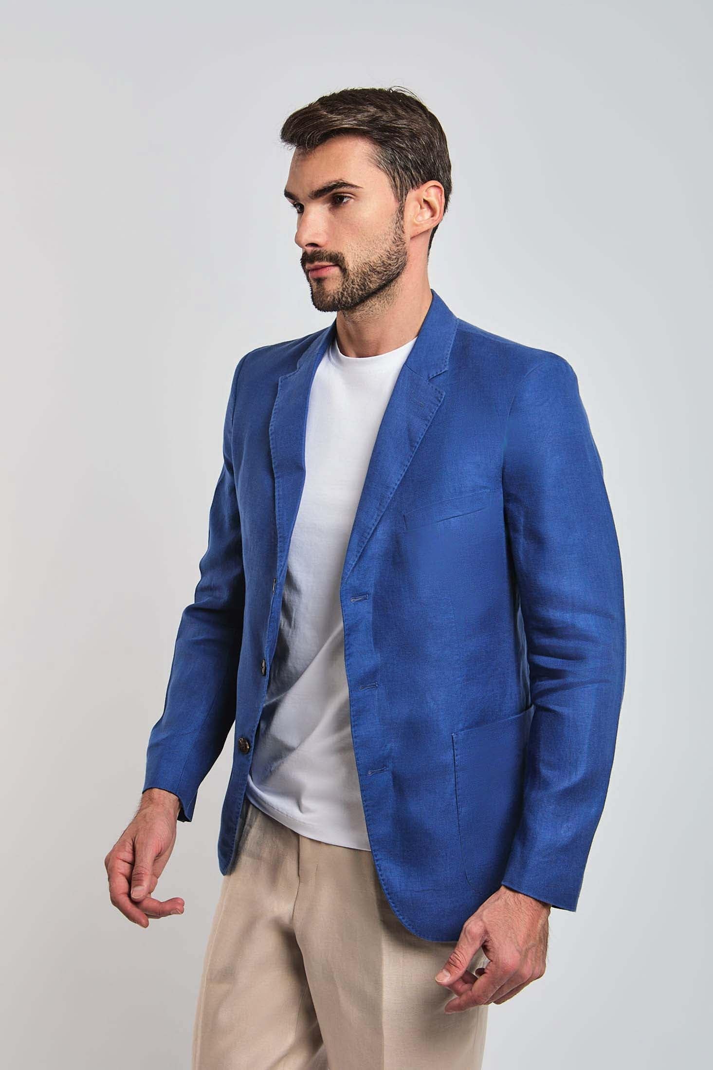 DALYDRESS Men Casual Slim Fit Linen Blazer DRMxx000783 Blazer