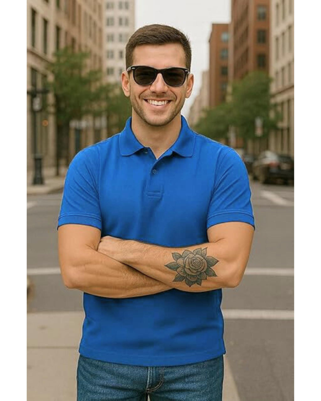 Men's Fashion Polo Shirt Stylish Comfortable Fit All Time Casual Solid Classic Youth Men Polo Shirt.