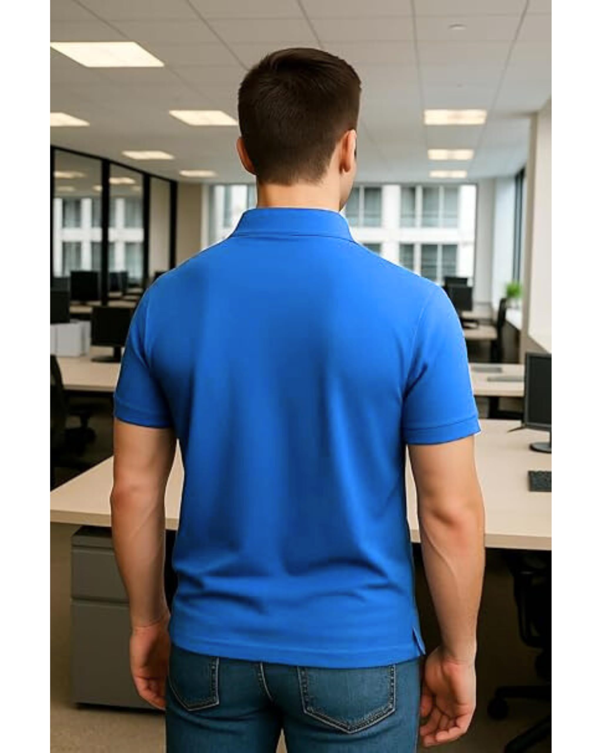 Men's Fashion Polo Shirt Stylish Comfortable Fit All Time Casual Solid Classic Youth Men Polo Shirt.