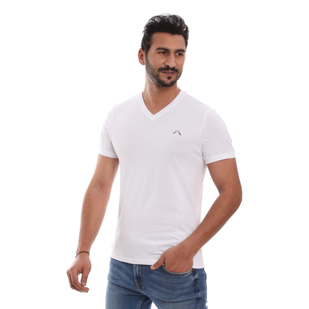 Cleocotton Mens V-Neck Logo T-Shirt (pack of 3)