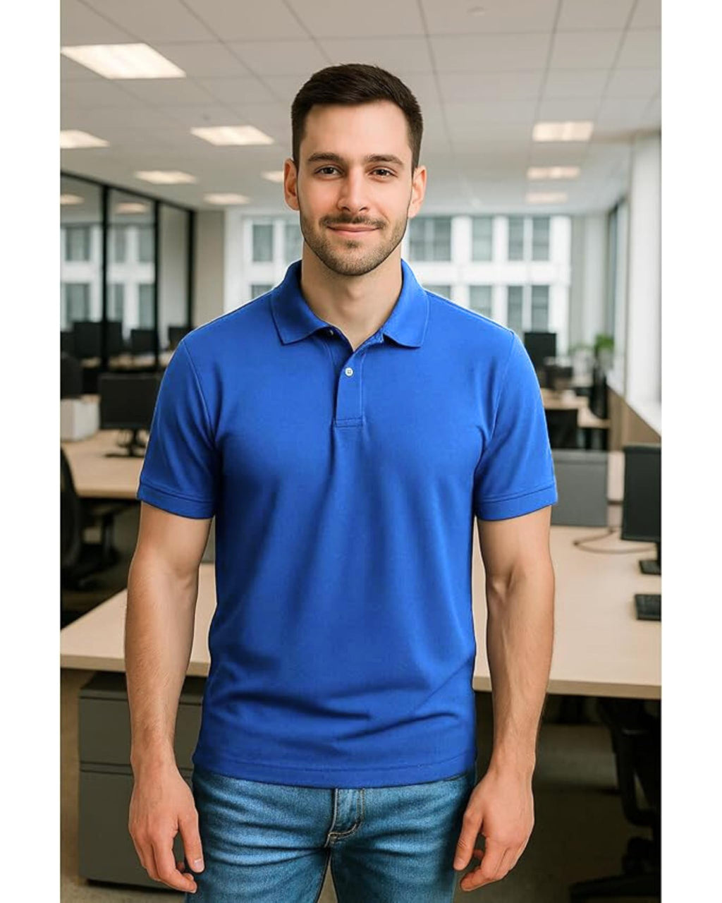 Men's Fashion Polo Shirt Stylish Comfortable Fit All Time Casual Solid Classic Youth Men Polo Shirt.