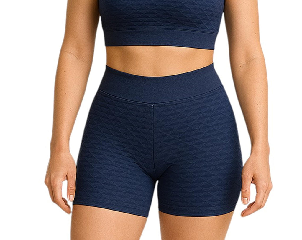 MEZA Women's High Waist Shorts Wave Pattern High Waist Yoga Shorts for Women Girls