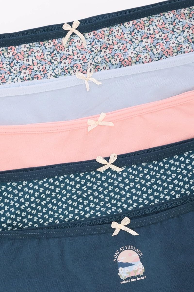 Carina Women Pack of 5 Colored Brief Panties