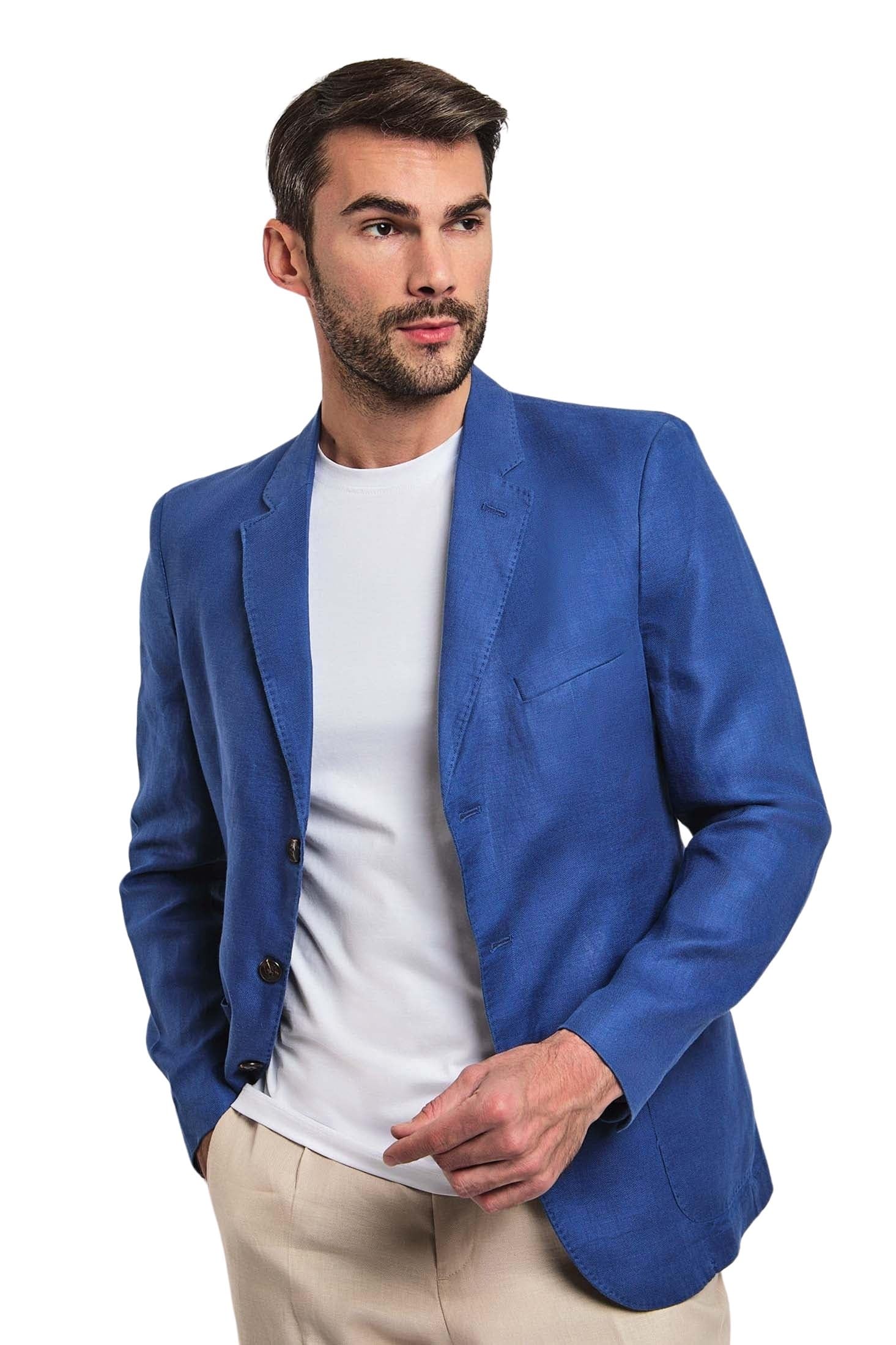 DALYDRESS Men Casual Slim Fit Linen Blazer DRMxx000783 Blazer